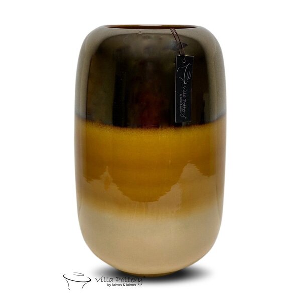 Villa Pottery  Andes vaas Goud Caramel Créme