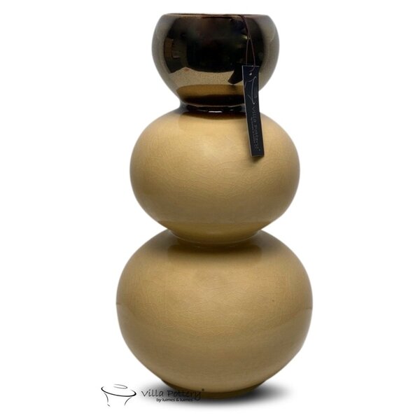 Villa Pottery  Andes vaas Goud Créme