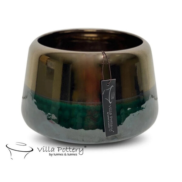 Villa Pottery  Andes vaas Goud Groen