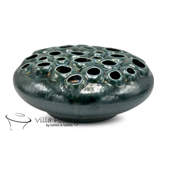 Villa Pottery  Groene schaal vaas Coral