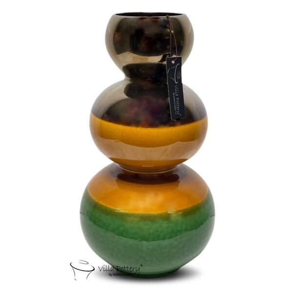 Villa Pottery  Andes vaas Goud Geel Groen