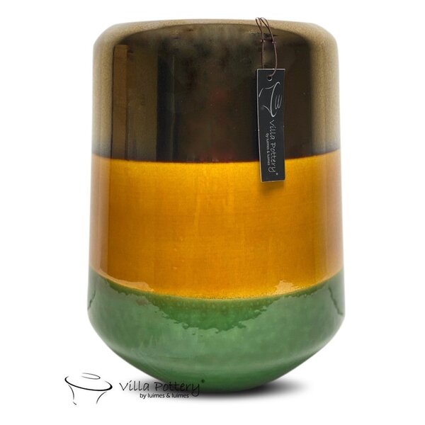 Villa Pottery  Andes vaas Goud Geel Groen