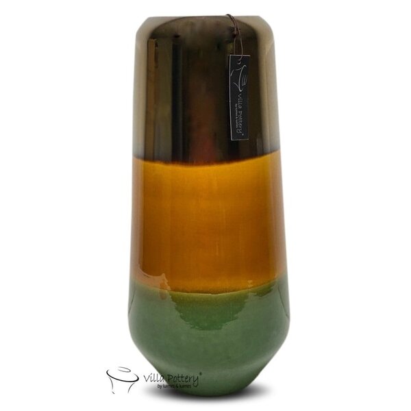 Villa Pottery  Andes vaas Goud Geel Groen