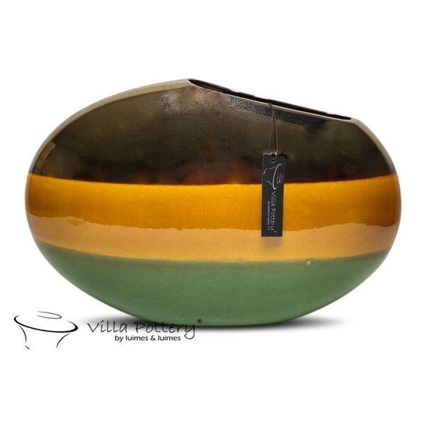 Villa Pottery  Andes vaas Goud Geel Groen