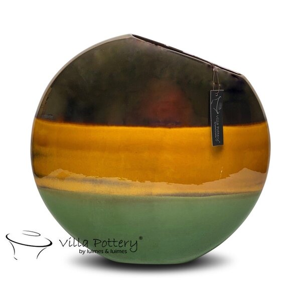 Villa Pottery  Andes vaas Goud Geel Groen