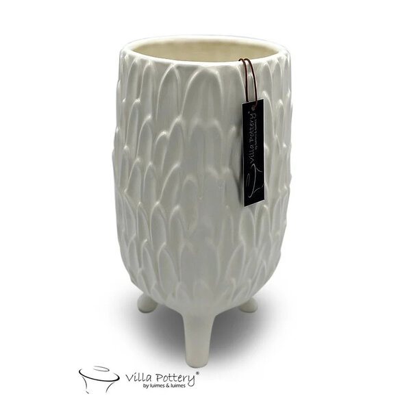 Villa Pottery  Witte Vaas Vivat