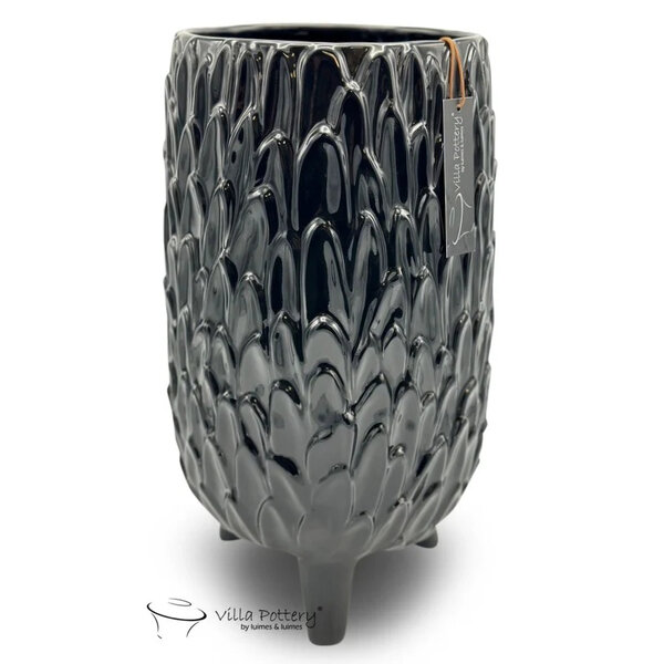 Villa Pottery  Zwate Vaas Vivat
