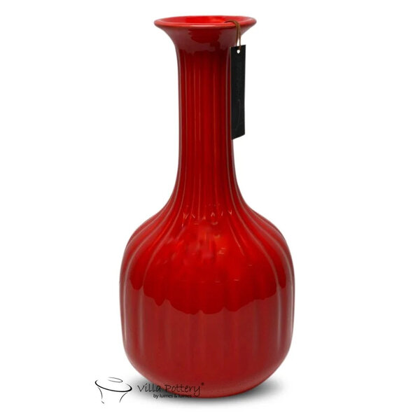 Villa Pottery  Tobago vaas Rood