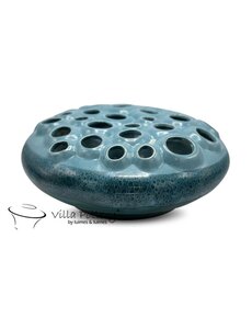 Villa Pottery  Blauwe schaal vaas Coral D34 x H15