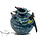 Villa Pottery  Donker Blauwe vogel vaas Grenada
