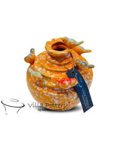 Villa Pottery  Oranje vogel vaas Grenada