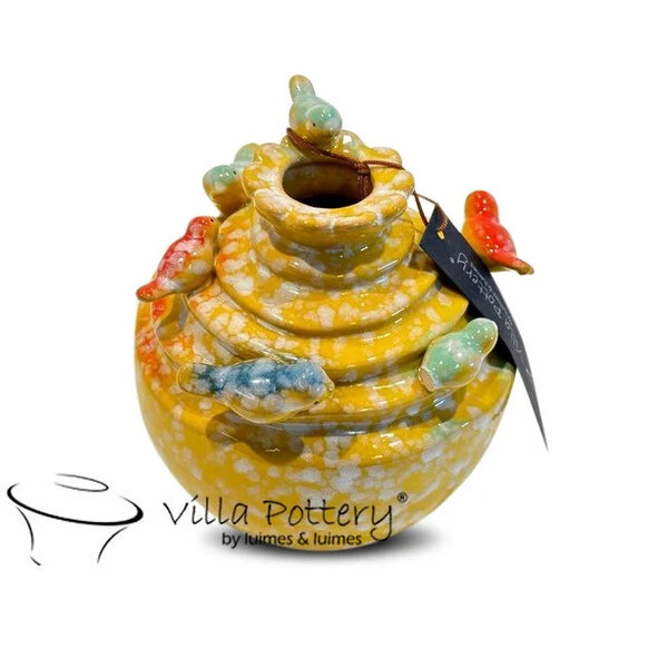 Villa Pottery  Gele vogel vaas Grenada