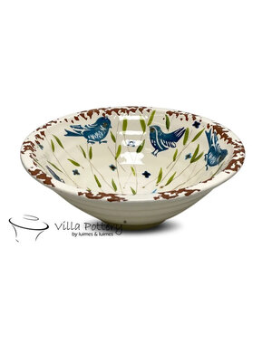 Villa Pottery  Blauwe Babette Bird Schaal