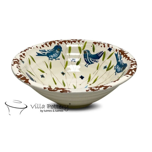 Villa Pottery  Blauwe Babette Bird Schaal