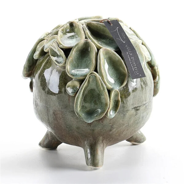 Villa Pottery  Groene schelpenvaas Suus