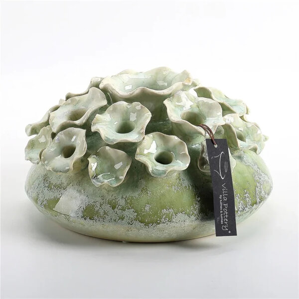 Villa Pottery  Groene Bloemen Tuitvaas Suus