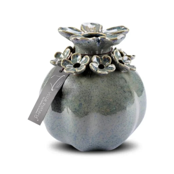 Villa Pottery  Blauwe Bloemenvaas Patricia
