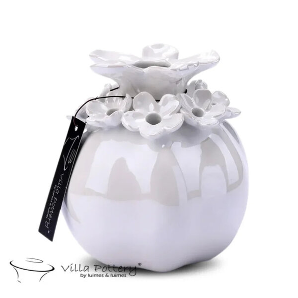 Villa Pottery  Creme Bloemenvaas Patricia