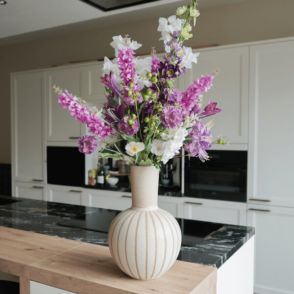 Silk Flowery Luxe zijden boeket Lush Lilas – stijlvol kunstboeket