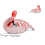 Villa Pottery  Roze Flamingo liggend met jong 31x15x20