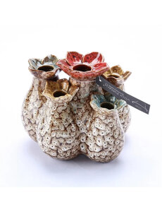 Villa Pottery  Creme bloemenvaas Flowerfield  20,5 x 15 x 18