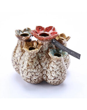 Villa Pottery  Creme bloemenvaas Flowerfield  20,5 x 15 x 18