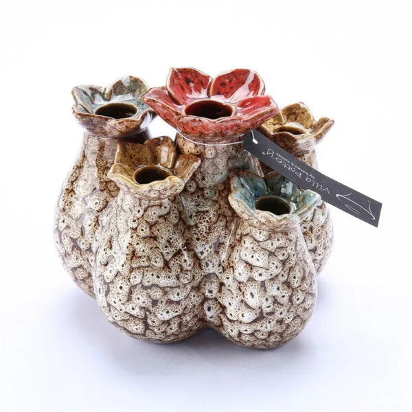 Villa Pottery  Creme bloemenvaas Flowerfield   20,5 x 15 x 18