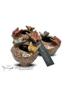 Villa Pottery  Butterfly Vlinder Roze vaas