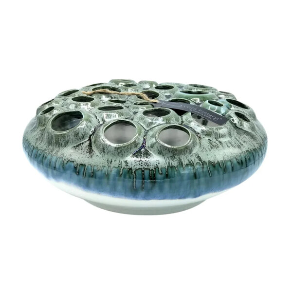 Villa Pottery  Groen Blauwe vaas Coral