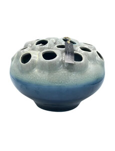 Villa Pottery  Donker Blauw Grijs vaas Coral D30 x H22
