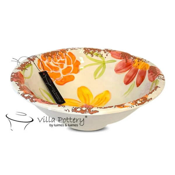 Villa Pottery  Flowergarden schaal Oranje