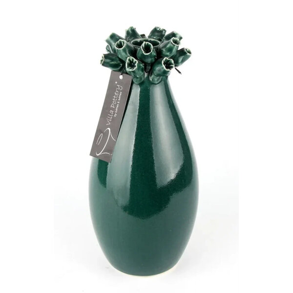 Villa Pottery  Kiekie pot vaas Donker Groen