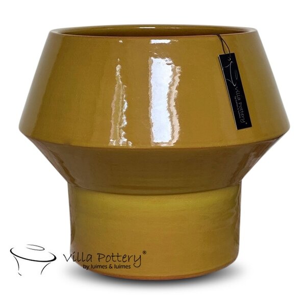 Villa Pottery  Big Head – robuuste bloempot met geometrisch design