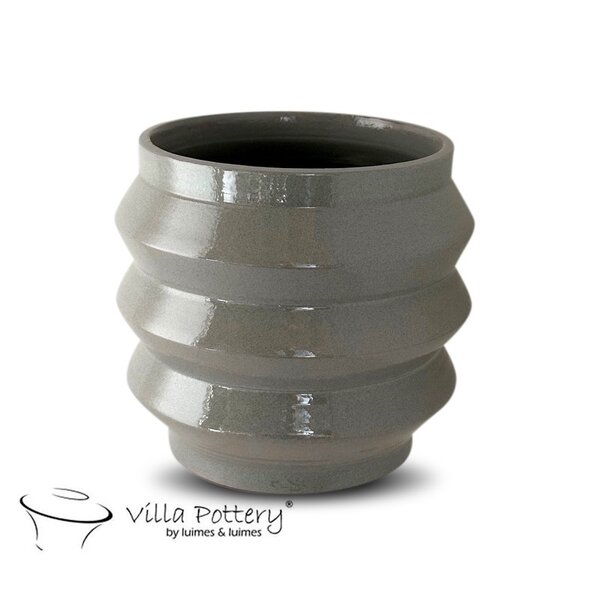 Villa Pottery  Bloomvibe – moderne bloempot met geometrische ribbels