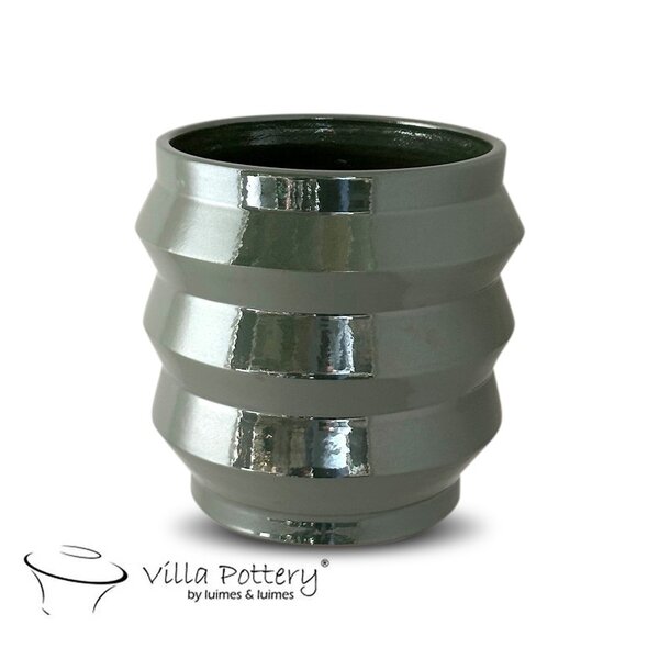 Villa Pottery  Bloomvibe – moderne bloempot met geometrische ribbels