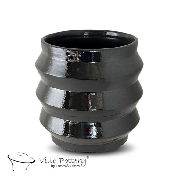 Villa Pottery  Bloomvibe – moderne bloempot met geometrische ribbels