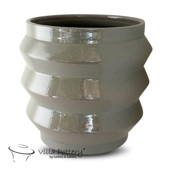 Villa Pottery  Bloomvibe – moderne bloempot met geometrische ribbels