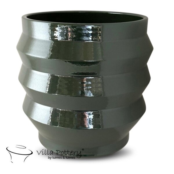 Villa Pottery  Bloomvibe – moderne bloempot met geometrische ribbels