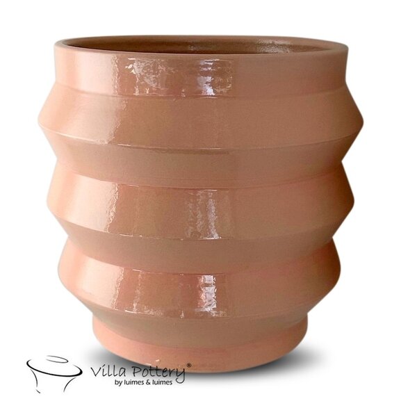 Villa Pottery  Bloomvibe – moderne bloempot met geometrische ribbels