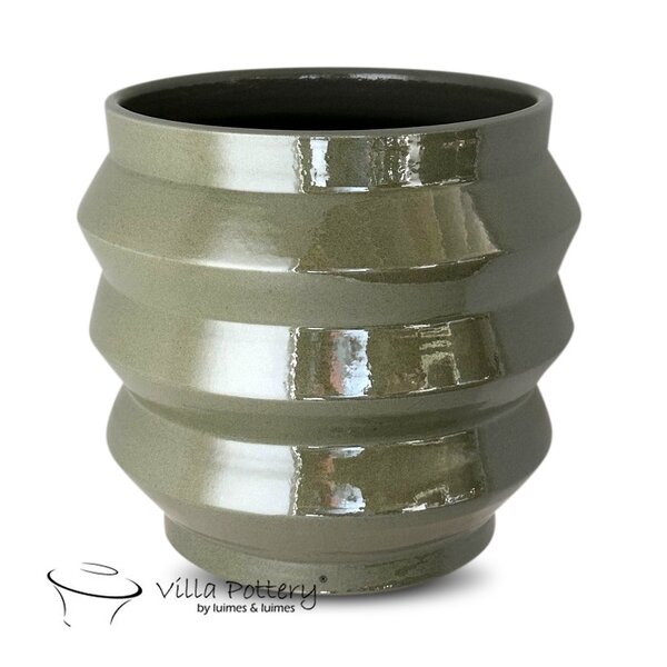 Villa Pottery  Bloomvibe – moderne bloempot met geometrische ribbels