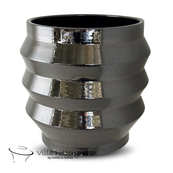 Villa Pottery  Bloomvibe – moderne bloempot met geometrische ribbels