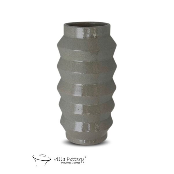 Villa Pottery  Bloomvibe – moderne vaas met geometrische ribbels - Copy
