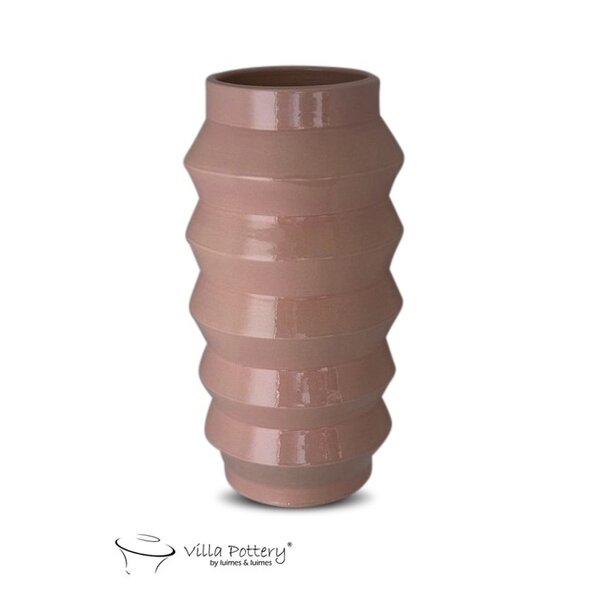 Villa Pottery  Bloomvibe – moderne vaas met geometrische ribbels - Copy