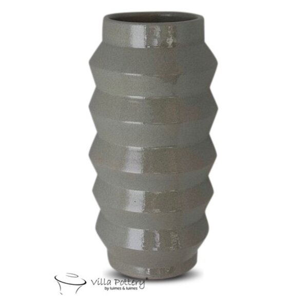 Villa Pottery  Bloomvibe – moderne vaas met geometrische ribbels - Copy