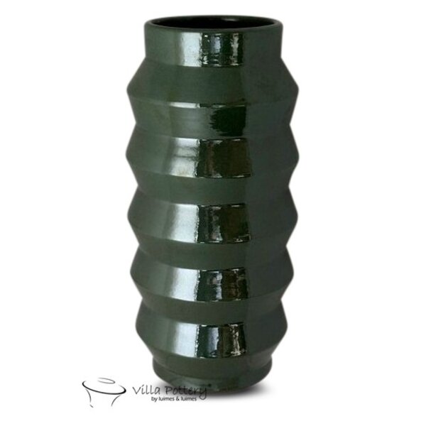 Villa Pottery  Bloomvibe – moderne vaas met geometrische ribbels - Copy