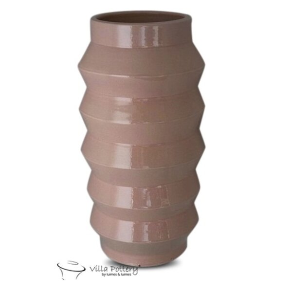 Villa Pottery  Bloomvibe – moderne vaas met geometrische ribbels - Copy