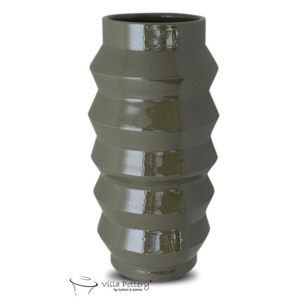 Villa Pottery  Bloomvibe – moderne vaas met geometrische ribbels - Copy
