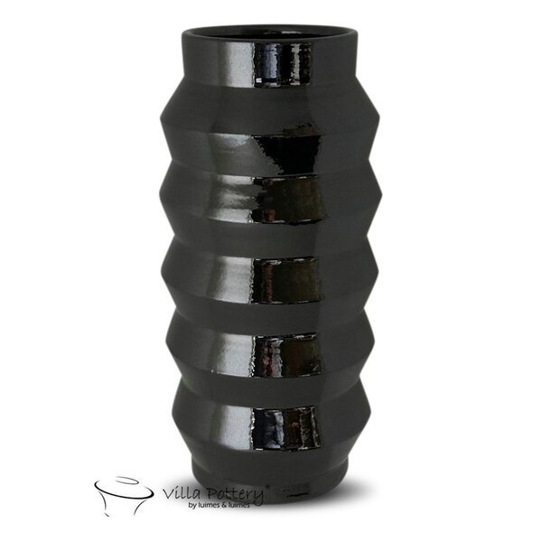 Villa Pottery  Bloomvibe – moderne vaas met geometrische ribbels - Copy