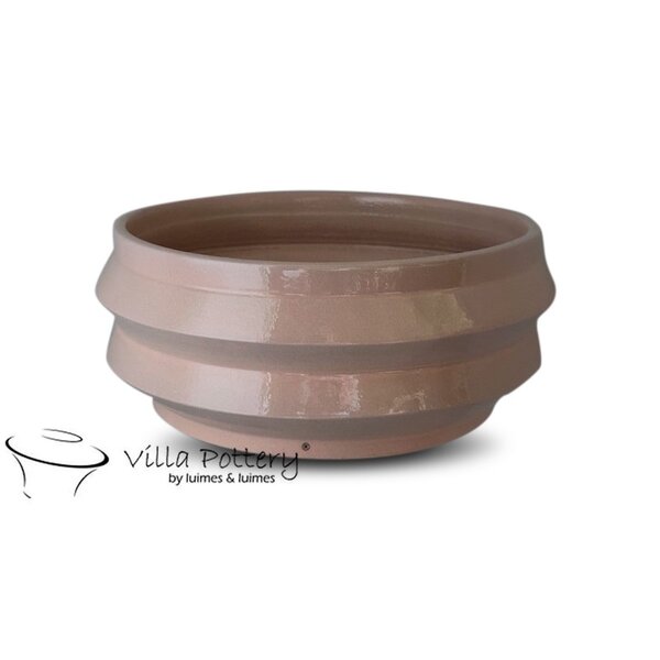 Villa Pottery  Bloomvibe – moderne schaal met geometrische ribbels - Copy - Copy