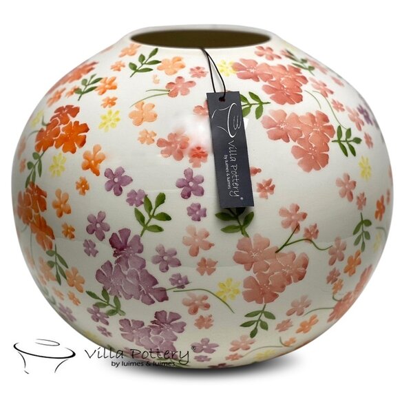 Villa Pottery  Jardin – kleurrijke designvaas met bloemendessin